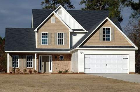 A family home with a two-car garage